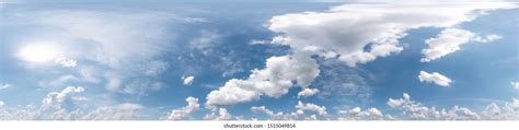 Seamless Cloudy Blue Sky Hdri Panorama Stock Photo 1515049814