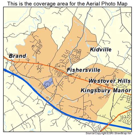 Aerial Photography Map Of Fishersville Va Virginia