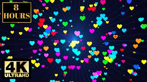 Flying Hearts Valentines Day Romantic With Music Background Wallpaper