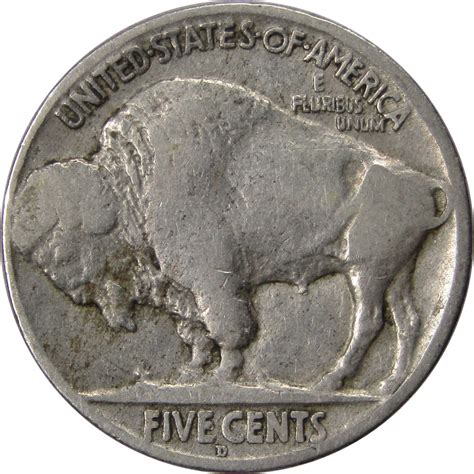 1918 D 5c Indian Head Buffalo Nickel Coin Vg Very Good Ebay