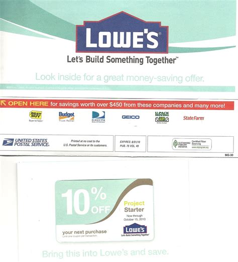 LIVE LOVE COUPONS: Lowes Coupon has been reissued in the USPS moving kit