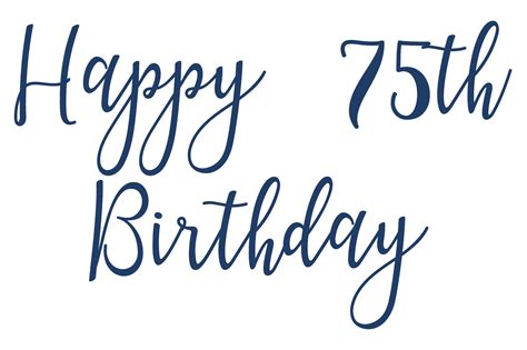 Happy 75th Birthday Vinyl Sticker Decal Labels For Glasses Etsy