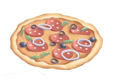 Free Pizza Tasty Food Digital Illustration 22876612 Png With