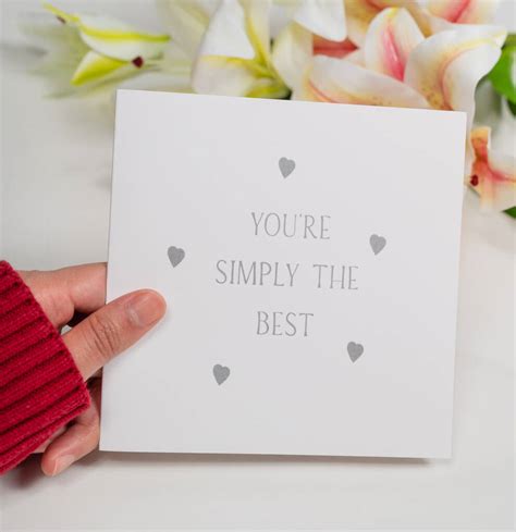 Youre Simply The Best Greetings Card By Liberty Bee