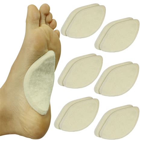 Vivesole Vivesole Arch Support Pads 6 Pairs Adhesive Felt Foot