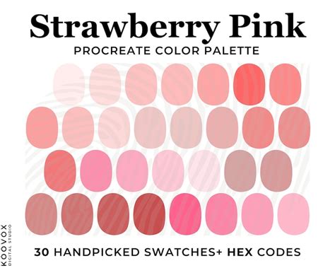 Blush Pink Color Palette Procreate Procreate Color Palette Hex Codes