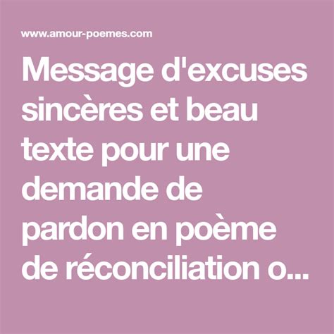 Message Dexcuses Sincères Et Beau Texte Pour Une Demande De Pardon En