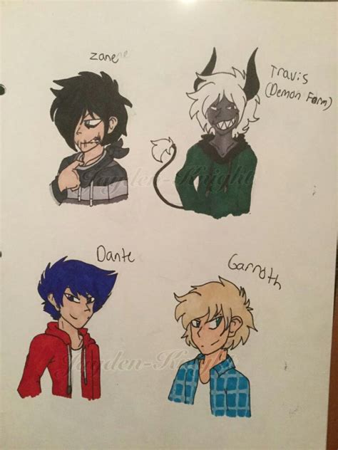 Garroth Senpia Zane Dante Travis Demon Form Minecraft Anime Minecraft Fan Art Aphmau