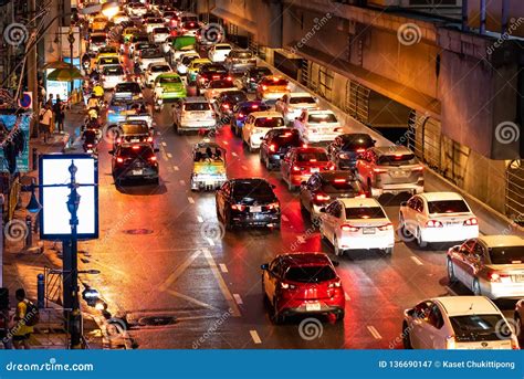 Bangkok traffic nightmare editorial photography. Image of driver