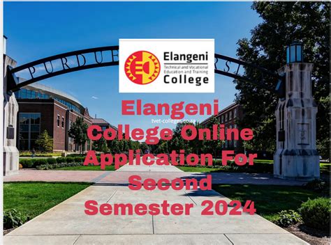 Elangeni College Online Application For Second Semester 2024 Tvet