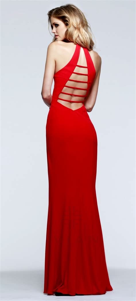 The sites above have plenty of options but. SOLD OUT - Deep plunge backless jersey evening gown at ...