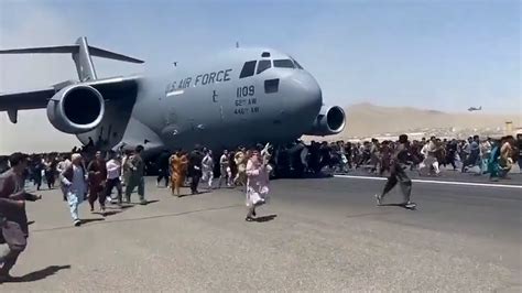 Watch People Cling To Us Air Force Plane Leaving Kabul