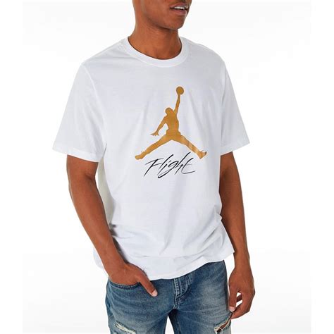 Shirts Mens Jordan Jumpman Flight Hbr T Shirt Whitemetallic Gold