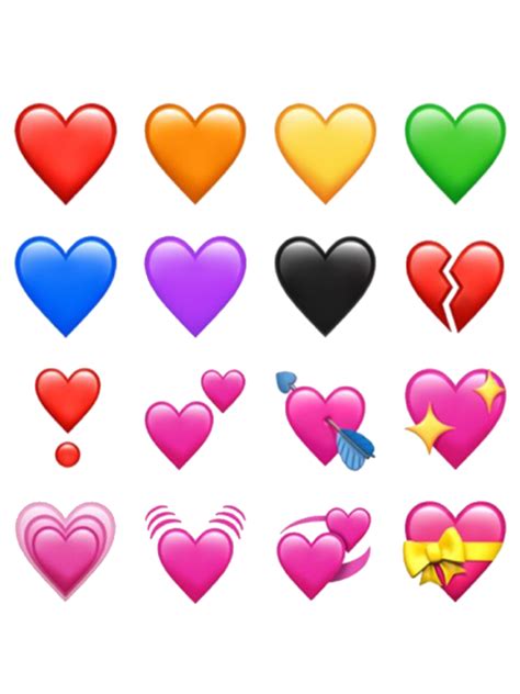 Emojis Hearts Emoji Background Colors Cute Cuteemojis