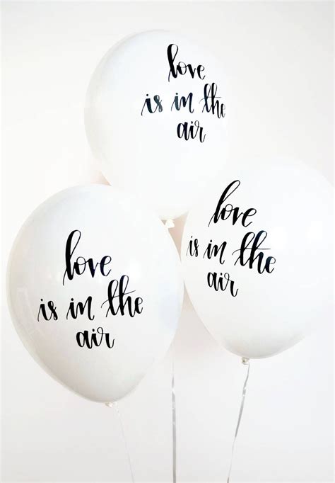 Love Is In The Air Calligraphy Lettered Balloons Wedding Etsy