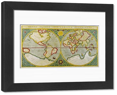 Mercatorworld Map1587 Framed Photo A Map Of The World By Gerhard