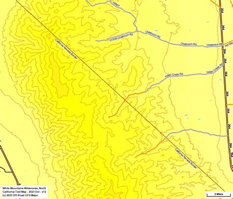 White Mountains Wilderness California Trail Map