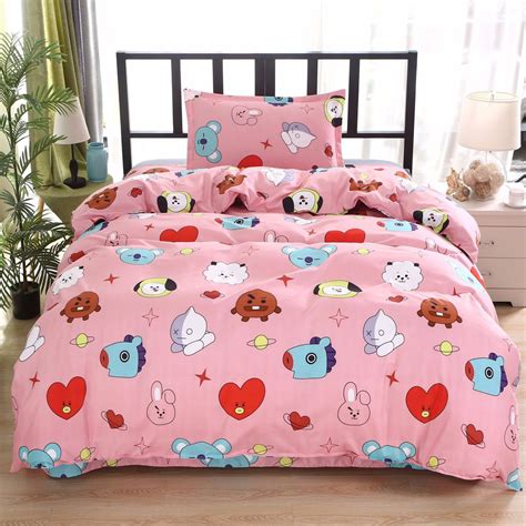 Mix and match the basics or shop complete bed sheet sets to create a restful retreat. BS BISA COD KPOP BTS BT21 Bed Cover Bedding Set | Shopee ...