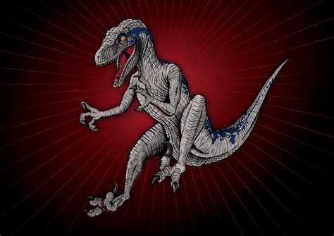 Velociraptor Blue Jurassic World Instant Download Etsy Blue