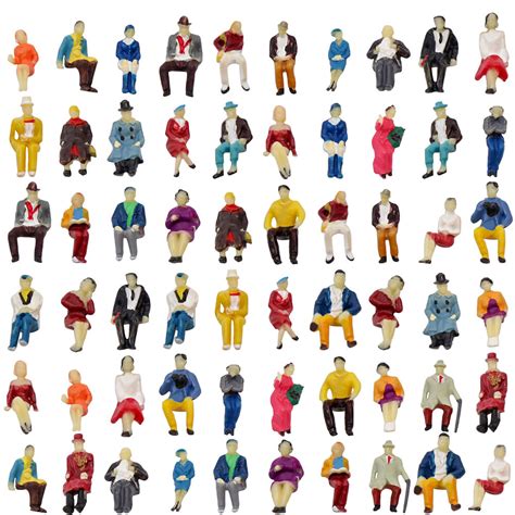 60pcs Ho Scale 187 All Seated People Sitting Figures Passengers Model