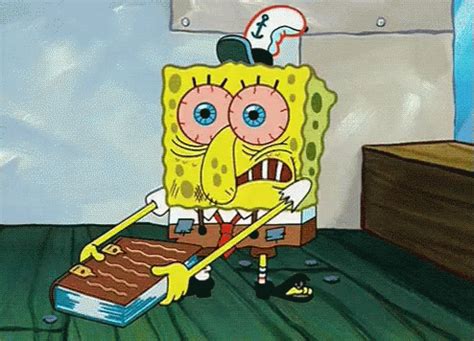 After Trying To Study All Night GIF Spongebob Squarepants Spongebob