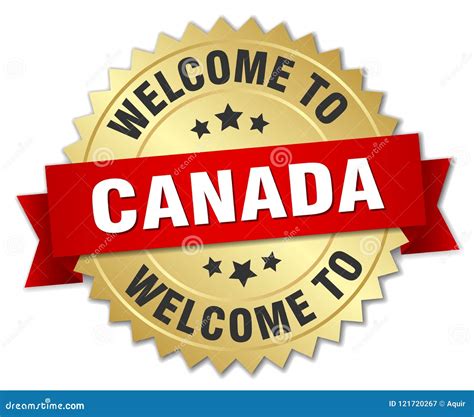 Welcome To Canada Badge Stock Vector Illustration Of Seal 121720267