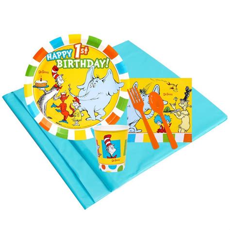 Dr Seuss 1st Birthday 8 Guest Party Pack Birthday