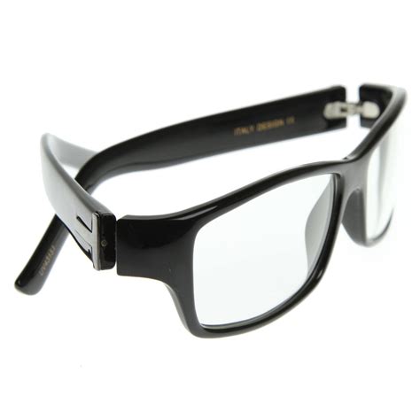 Classic European Square Rx Optical Clear Lens Glasses Zerouv
