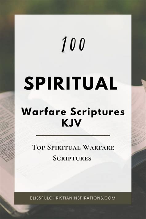 100 Spiritual Warfare Scriptures Kjv Blissful Christian Inspirations