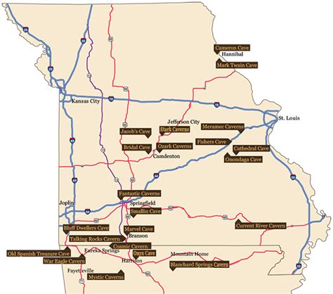 Map Missouri And Arkansas Cave Associations