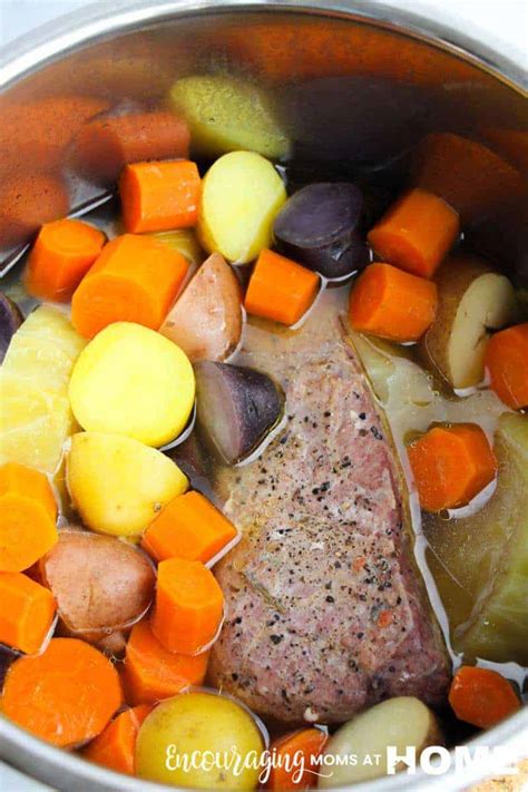 Add the rutabaga, leeks, carrots and cabbage to the. How to Cook a Corned Beef in the Instant Pot - Corned Beef ...