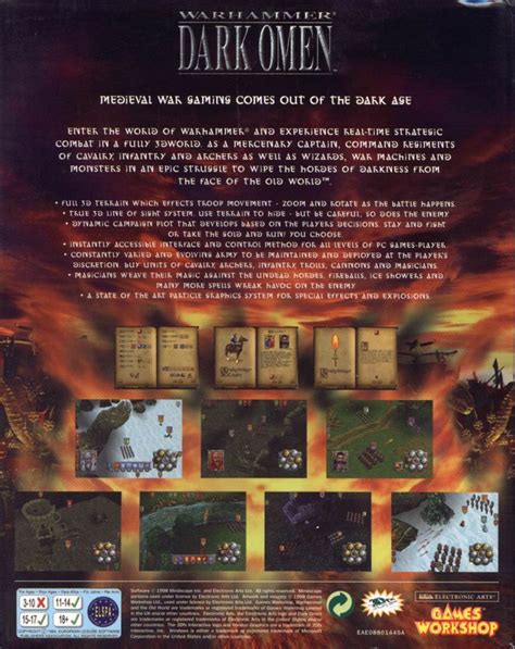 Warhammer Dark Omen 1998 Box Cover Art Mobygames