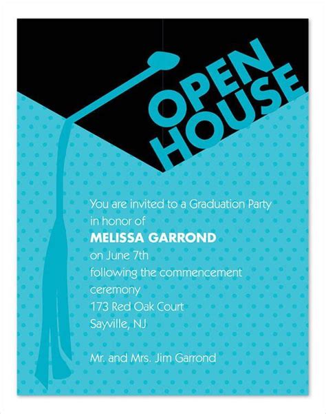 Open House Invitation Templates 49 Graduation Invitation Designs