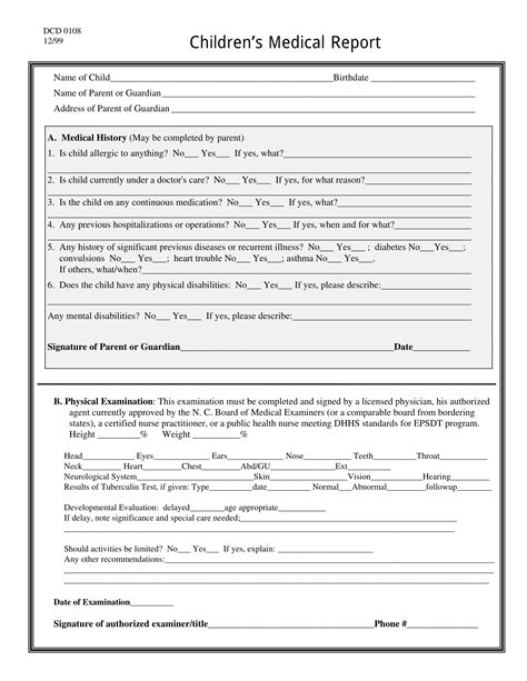 Free 15 Medical Report Forms In Pdf Ms Word