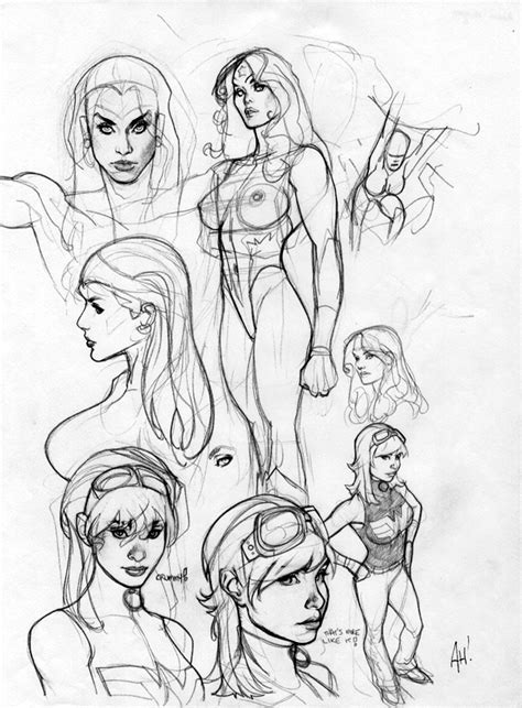 No One Equals Doom Adam Hughes Sketches A Beautiful Wonder Woman