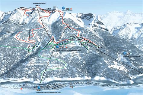 Krasnaya Polyana Piste Map Plan Of Ski Slopes And Lifts Onthesnow