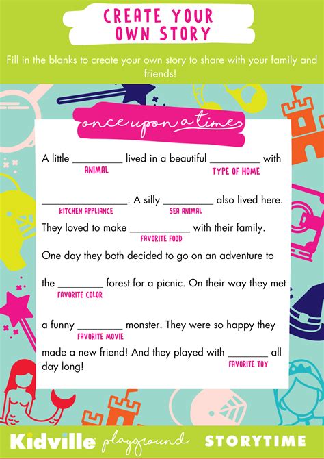 Create A Story Fill In The Blanks Printable Form Templates And Letter