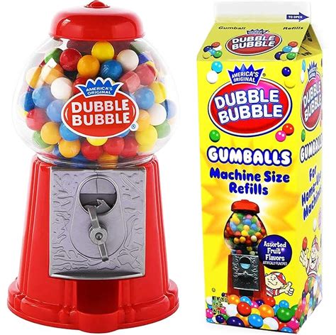 Classic Red Dubble Bubble Gumball Machine With Refill