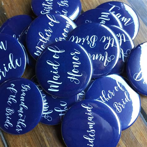 Bridal Party Pins Wedding Party Pins Name Tags Bridal Etsy