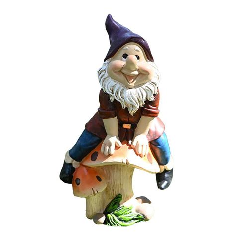 Garden Gnome Statue Resin Figurine Outdoor Sculpture Lawn Dwarf Elf