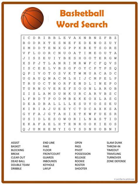 Ready To Print 30 Term Basketball Word Search Is Waiting For You To