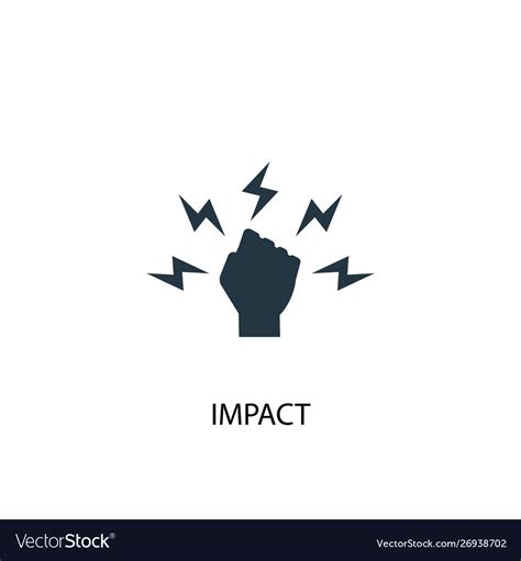 Impact Icon Simple Element Royalty Free Vector Image