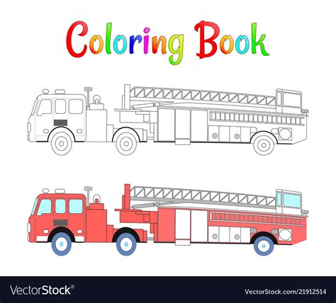 Preschool Fire Truck Coloring Sheet