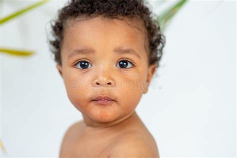 Cute Portrait Of An African Baby At Home Close Up Stock Image Image
