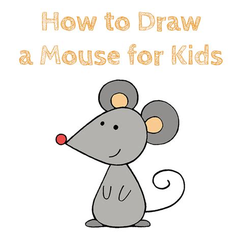 How To Draw A Mouse For Kids How To Draw Easy