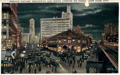 Clearly Vintage New York City By Night Postcards