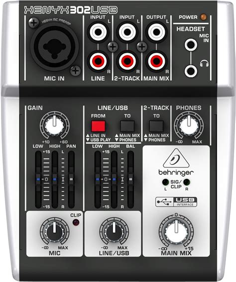 Behringer 302usb Usb Audio Mixer And Interface Zzounds