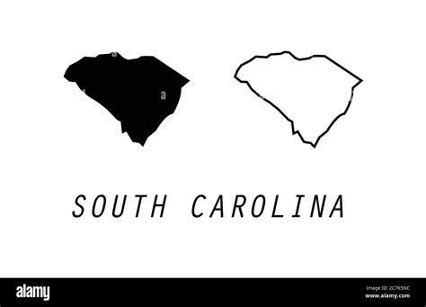 Outline Of South Carolina Map Map Of World