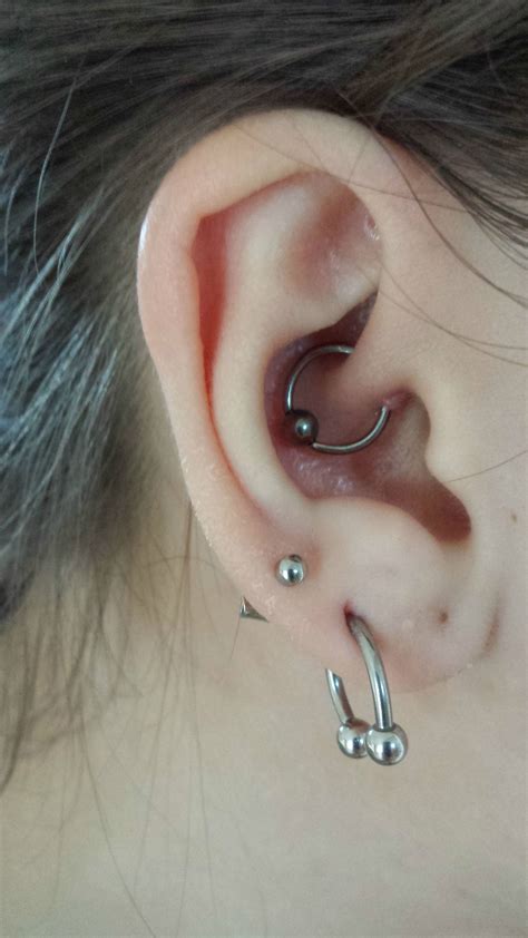 Nowadays, many men are also seen with pierced ears. New daith ring :) Just need to get rid of the bump, any ...