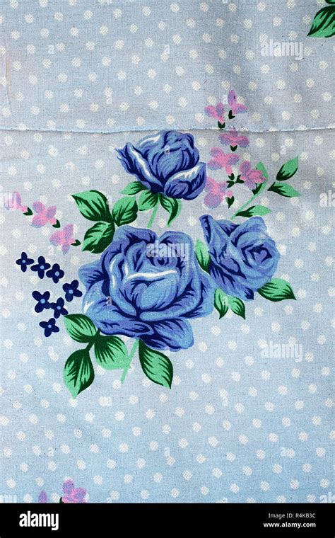 Blue Rose Fabric Texture Stock Photo Alamy